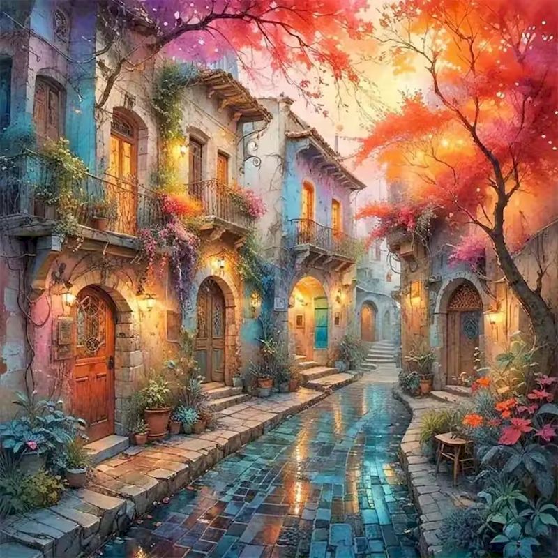 Resin Art Wallpaper - لوحة فنية ماسية ثلاثية الأبعاد من
