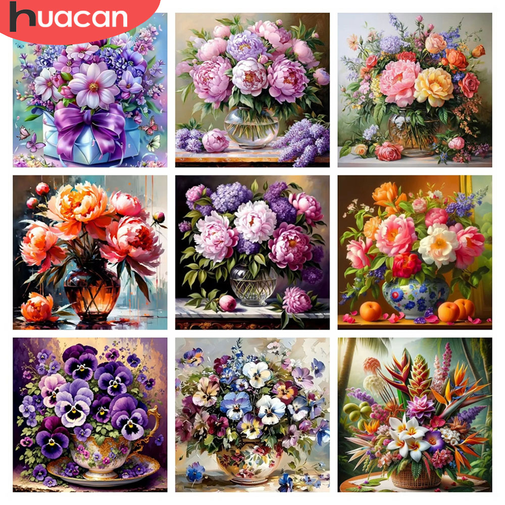HUACAN 5D الماس الفسيفساء روز  - مراجعة Resin Art Rose وسعره