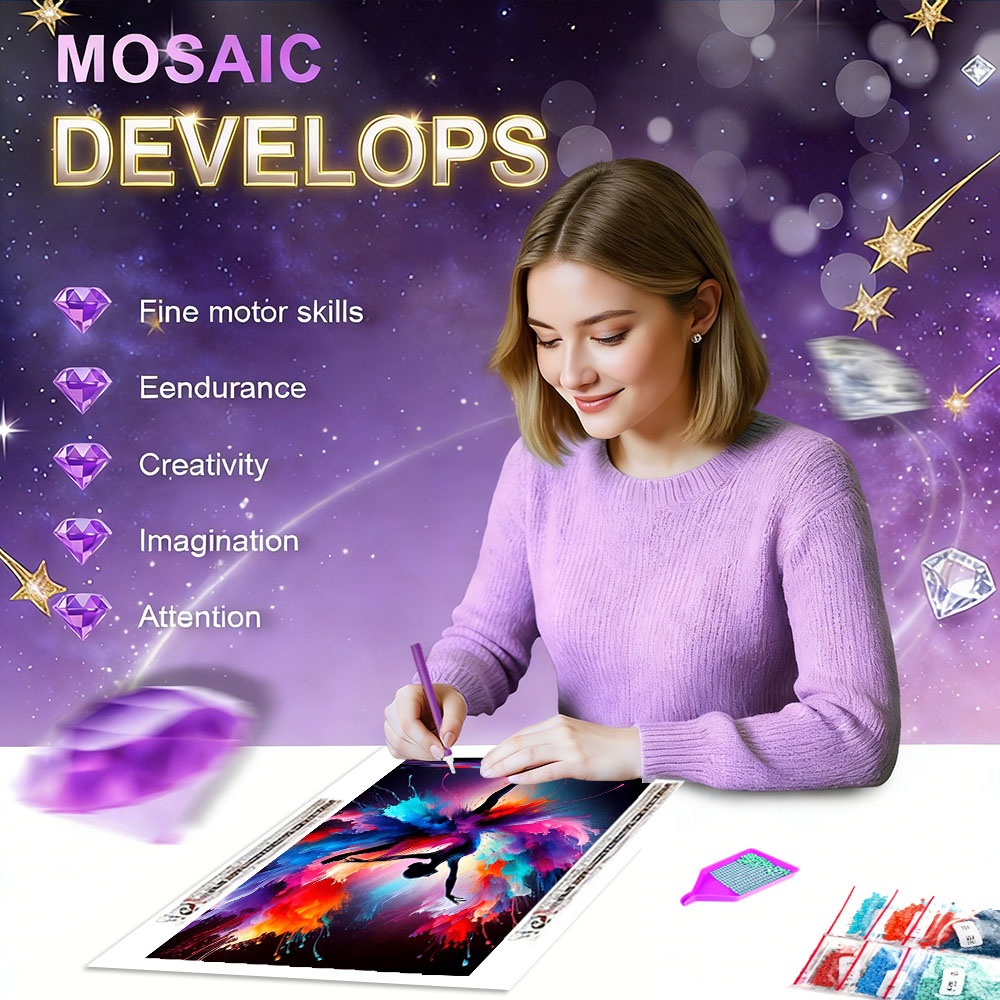 مجموعة فسيفساء الماس ثلاثية ال - مراجعة Resin Art Wallpaper وسعره